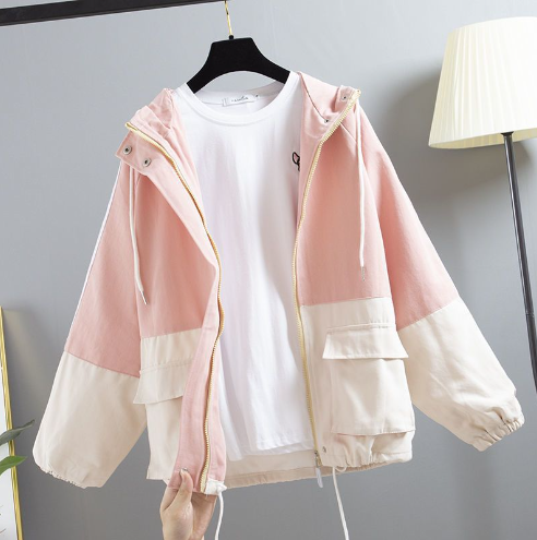 Women's Loose Hooded Utility Jacket for Autumn (One Piece)