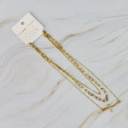 Side Hanging Cross Layered Chain Necklace | Christian Jewelry