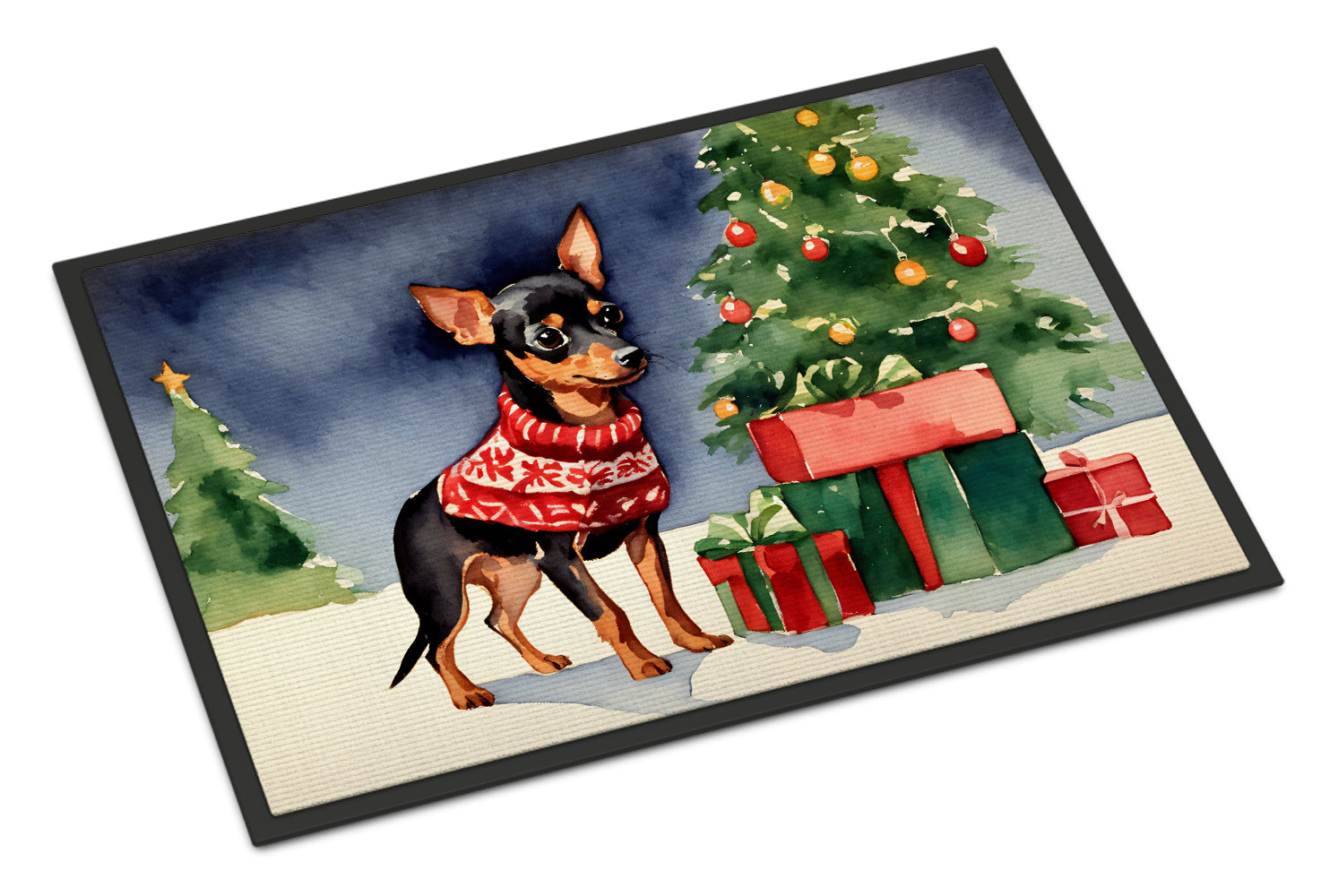 Miniature Pinscher Cozy Christmas Doormat
