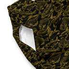 Men's Gold Fish Print Swim Trunks