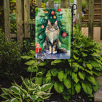 MaineCoon Cat By the Christmas Tree Garden Flag