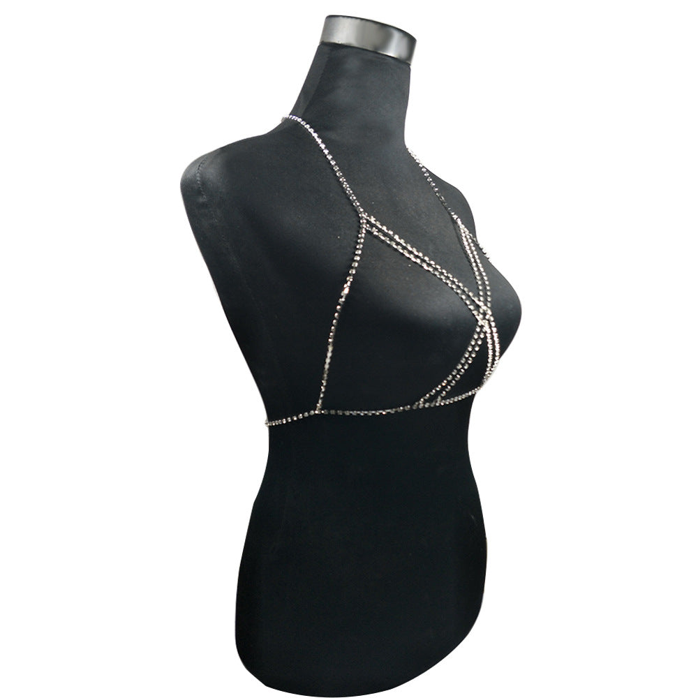Rhinestone Beach Body Chain Harness