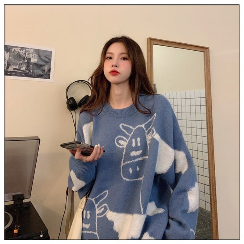 Korean Style Loose Pullover Sweater a Relaxed Look | Streetwear