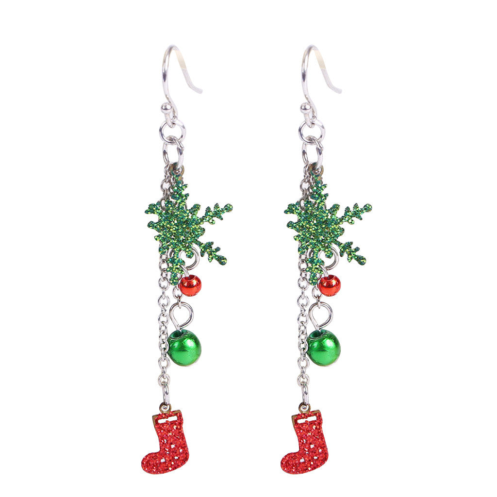 Christmas Hollow Snowflake Earrings for Gifts (Wholesale)