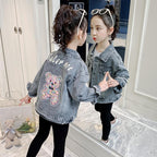Children's Cartoon Denim Jacket and Tops