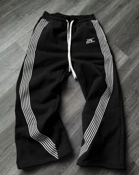 Striped Fleece Lined Pants