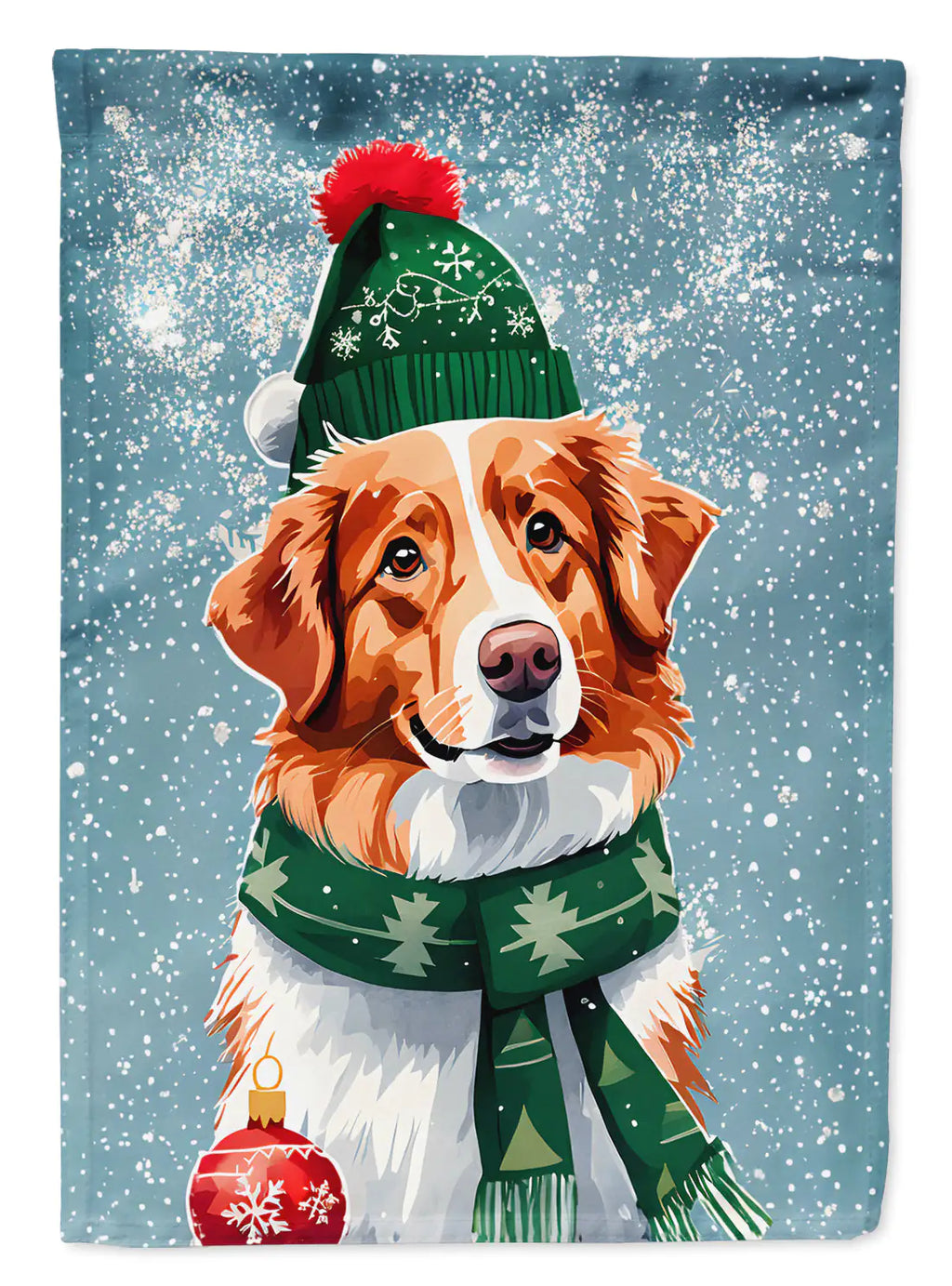 Nova Scotia Duck Toller Christmas House Flag
