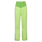Straight-Leg Corduroy Pants with Contrast Stitching