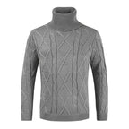 Loose Solid Color Turtleneck Sweater for Men
