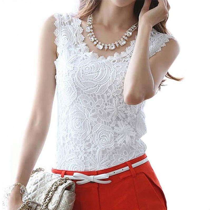 Plus Size Lace Camisole Sleeveless Top
