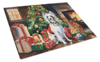 Chinese Crested Cozy Christmas Glass Cutting Board