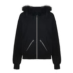 Women's Casual Zipper Sweatshirt Coat - Fashion Top | Streetwear