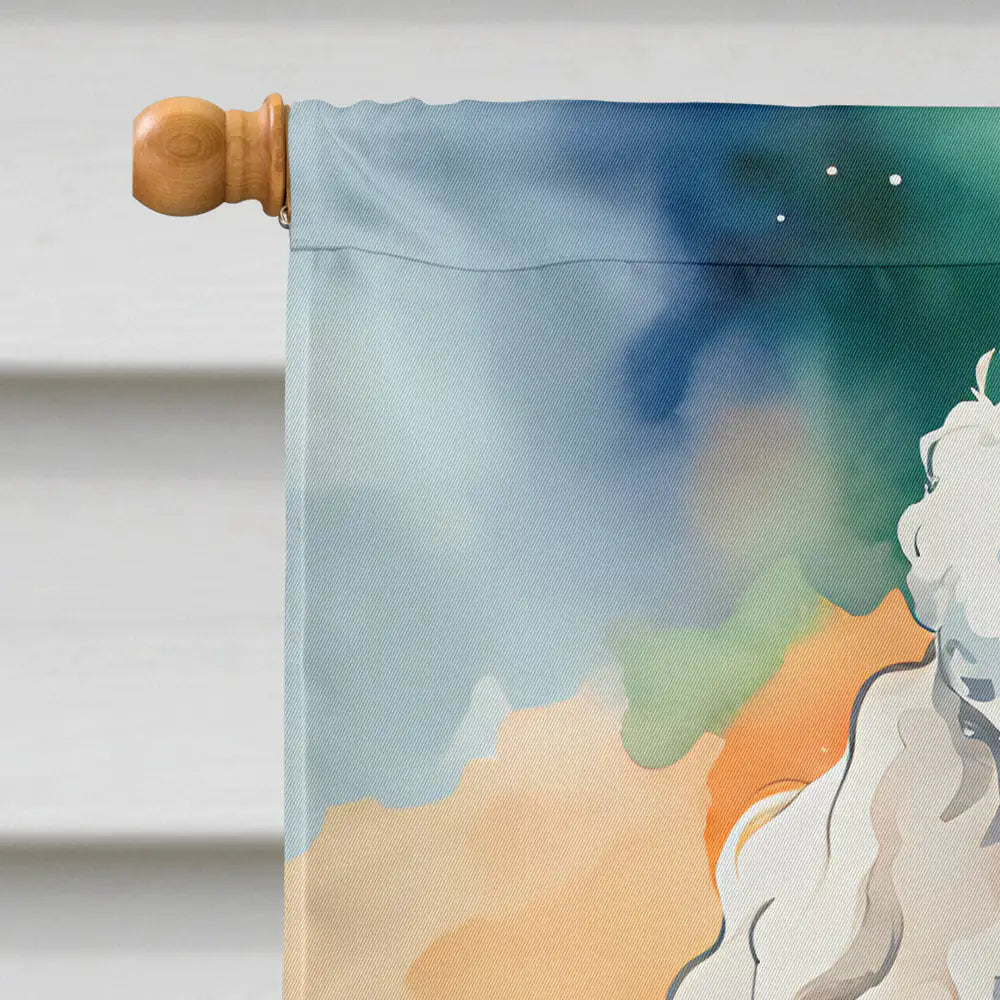 Poodle Christmas House Flag
