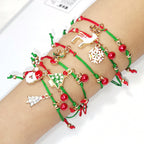 Santa Claus Snow Elk Christmas Tree Bracelet
