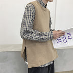Men's Long Sleeve Sweater with Sleeveless Vest