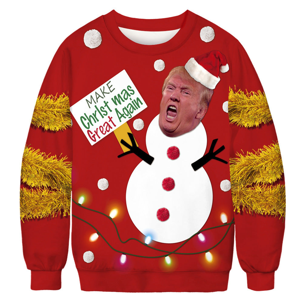2019 Christmas 3D Digital Print Couple Sweatshirt | Streetwear