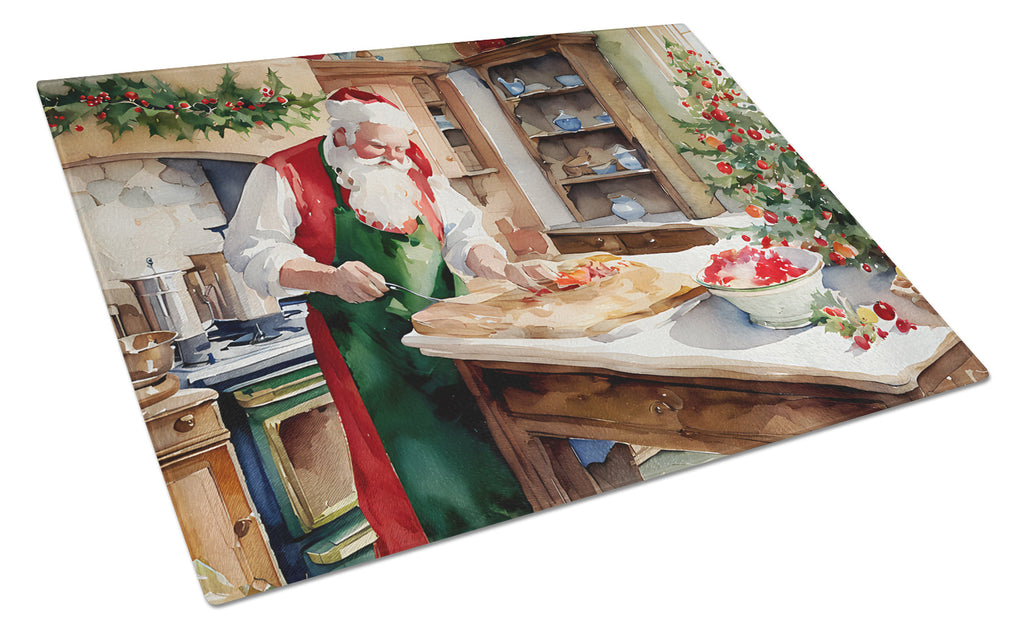 Cookies with Santa Claus Glass Cutting Board