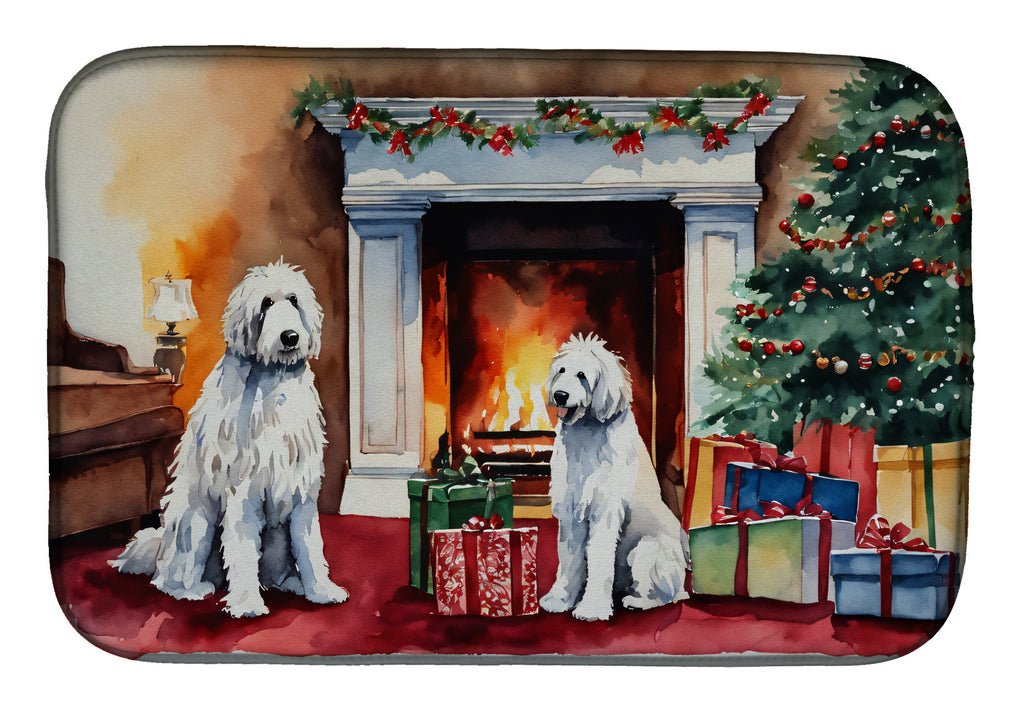 Komondor Cozy Christmas Dish Drying Mat
