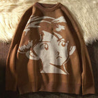 Retro Streetwear Thick Warm Knitted Pullover for Men | Streetwear
