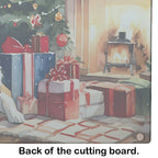 Akita Cozy Christmas Glass Cutting Board