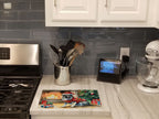 Norwegian Elkhound Cozy Christmas Glass Cutting Board