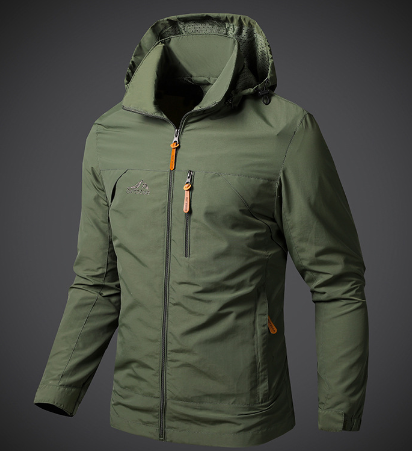 Waterproof Military Jacket with Removable Hood (One Piece)