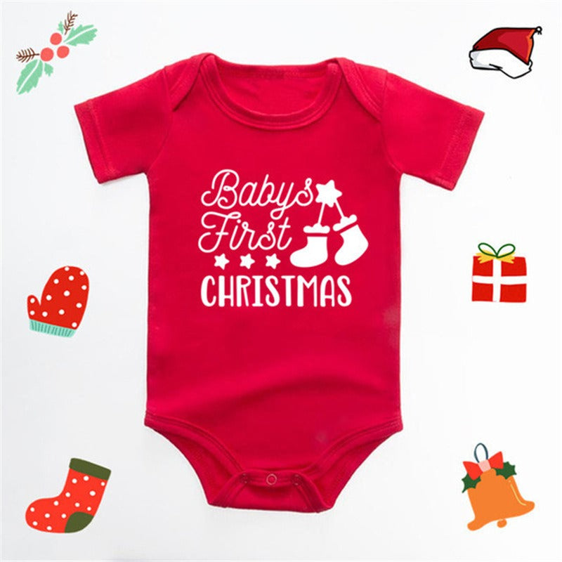 Christmas Deer Red Baby Romper