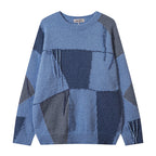 Oversized Plaid Tassel Sweater for Men