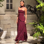 Tube Top Backless Maxi Dress