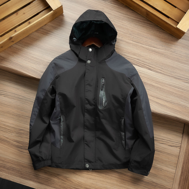 Men's Windproof Waterproof Jacket with Removable Fleece Liner
