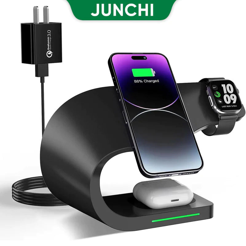3 in 1 Magnetic Wireless Charger Stand for iPhone & AirPods | Accessory