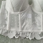 French Lace Fishbone Summer Lingerie Set with Bra
