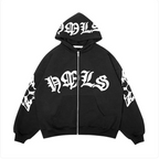 Gothic Letter Print Hoodie | Streetwear
