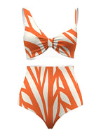 2023 Fashion Striped Print 3-Piece Swimwear Set