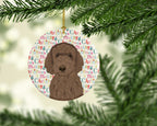 Doodle Chocolate #2 Christmas Ceramic Ornament