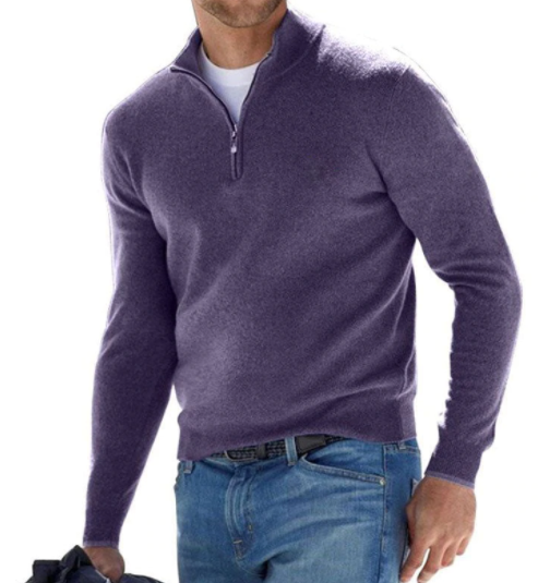 Basics™ Men's Cashmere Zip Sweater (Single Item)
