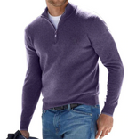 Basics™ Men's Cashmere Zip Sweater (Single Item)