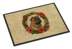 Shar Pei Christmas Flowers Doormat