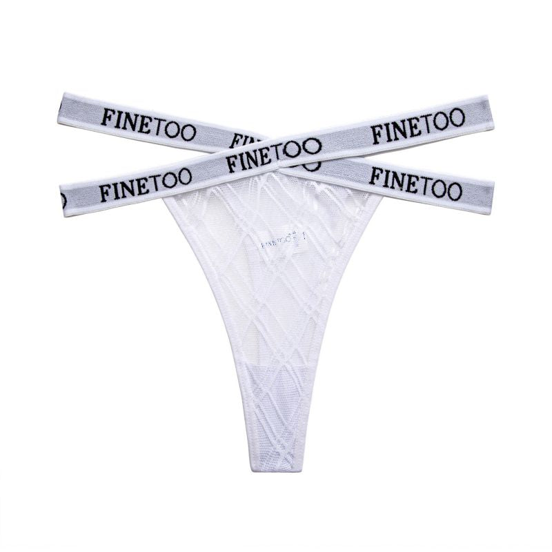 Transparent Cross Strap Women's Thong T-Panties