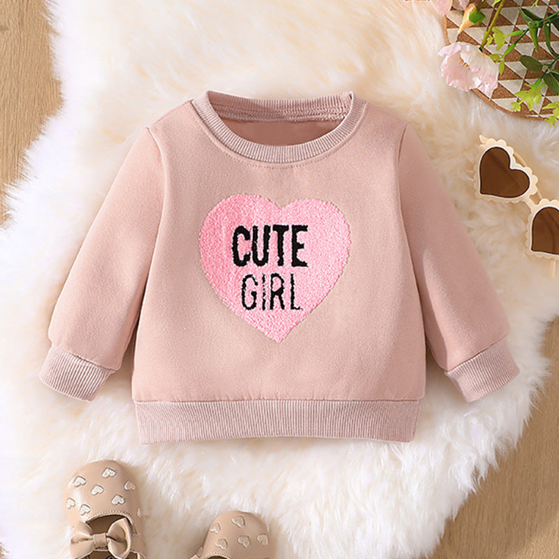 Long Sleeve Round Neck Pullover for Baby Casual Wear
