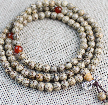 Tibetan Bodhi 108 Bead Star and Moon Prayer Bracelet