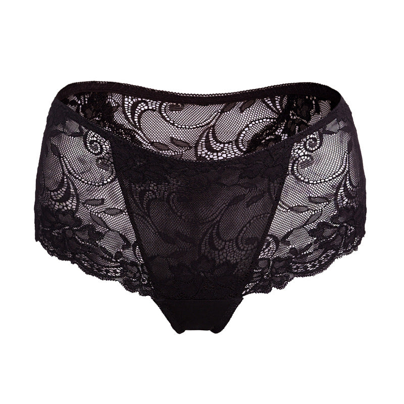 Summer Silk Knit Lace Trim Low Waist Women's Shorts