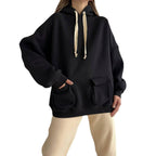 Casual Long Sleeve Pocket Fleece Shirt Top