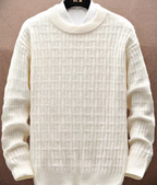 Men's Loose Knit Crew Neck Sweater for Winter