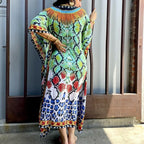 Printed Beach Cover-Up Robe in 16 Colors (21083)