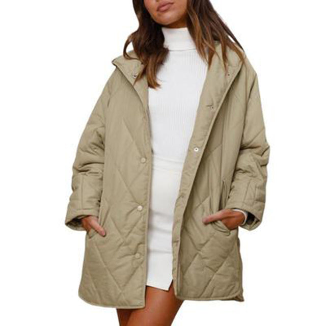 Long Sleeve Hooded Coat with Wide, Fall/Winter 2023