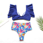 Women's Two-Piece V-Neck High-Waist Bikini Set
