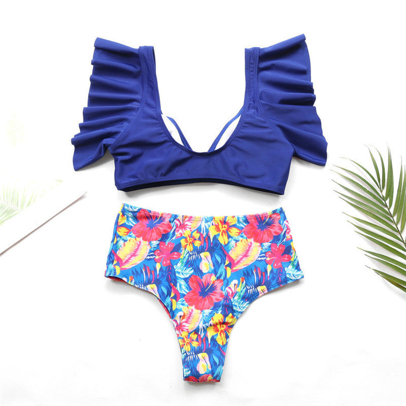 Women's Two-Piece V-Neck High-Waist Bikini Set