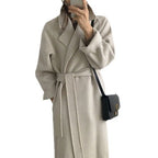 Mid-Length Women's Woolen Coat
