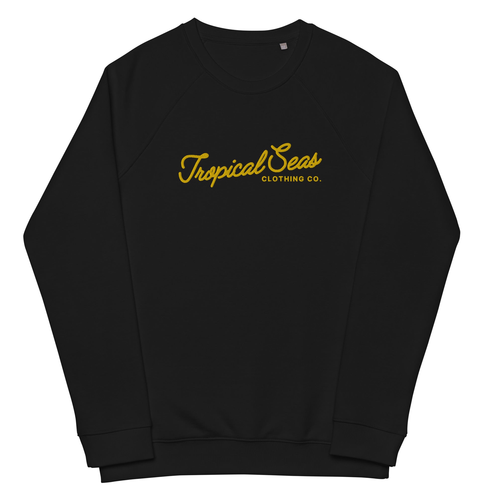 Embroidered Tropical Seas Organic Raglan Sweatshirt | Streetwear